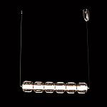 Люстра линейная с 6-ю прозрачными стеклянными плафонами округлой формы HANDLE GRAPE варинант исполнения - 3 | Loft Concept в Перми