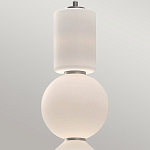 Подвесной светильник белого цвета с тремя геометрическими плафонами Alora Mood варинант исполнения - 4 | Loft Concept в Перми