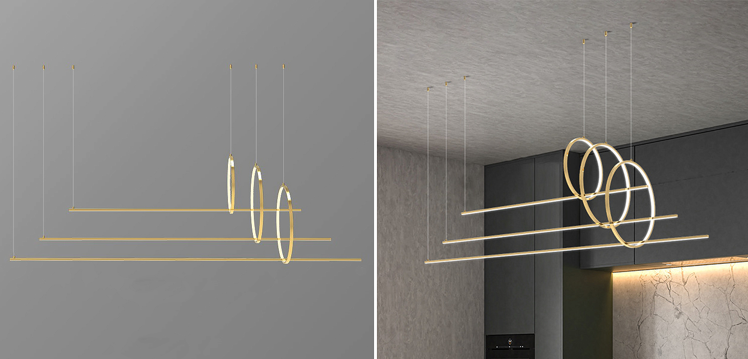 Дизайнерский Подвесной Светильник Ursa Geometric Ring Lamp 3 кольца Дизайнерский Подвесной Светильник Ursa Geometric Ring Lamp 3 кольца - Loft-Concept в Перми