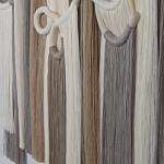 Настенный декор с бахромой белого и бежевого цвета Abstraction I варинант исполнения - 2 | Loft Concept в Перми