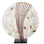 Настольная лампа из перламутра и дерева на подставке Indonesian Petal варинант исполнения - 3 | Loft Concept в Перми