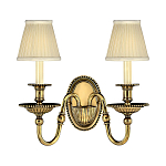 Бра с 2-мя бежевыми абажурами в классическом стиле Hinkley варинант исполнения - 1 | Loft Concept в Перми
