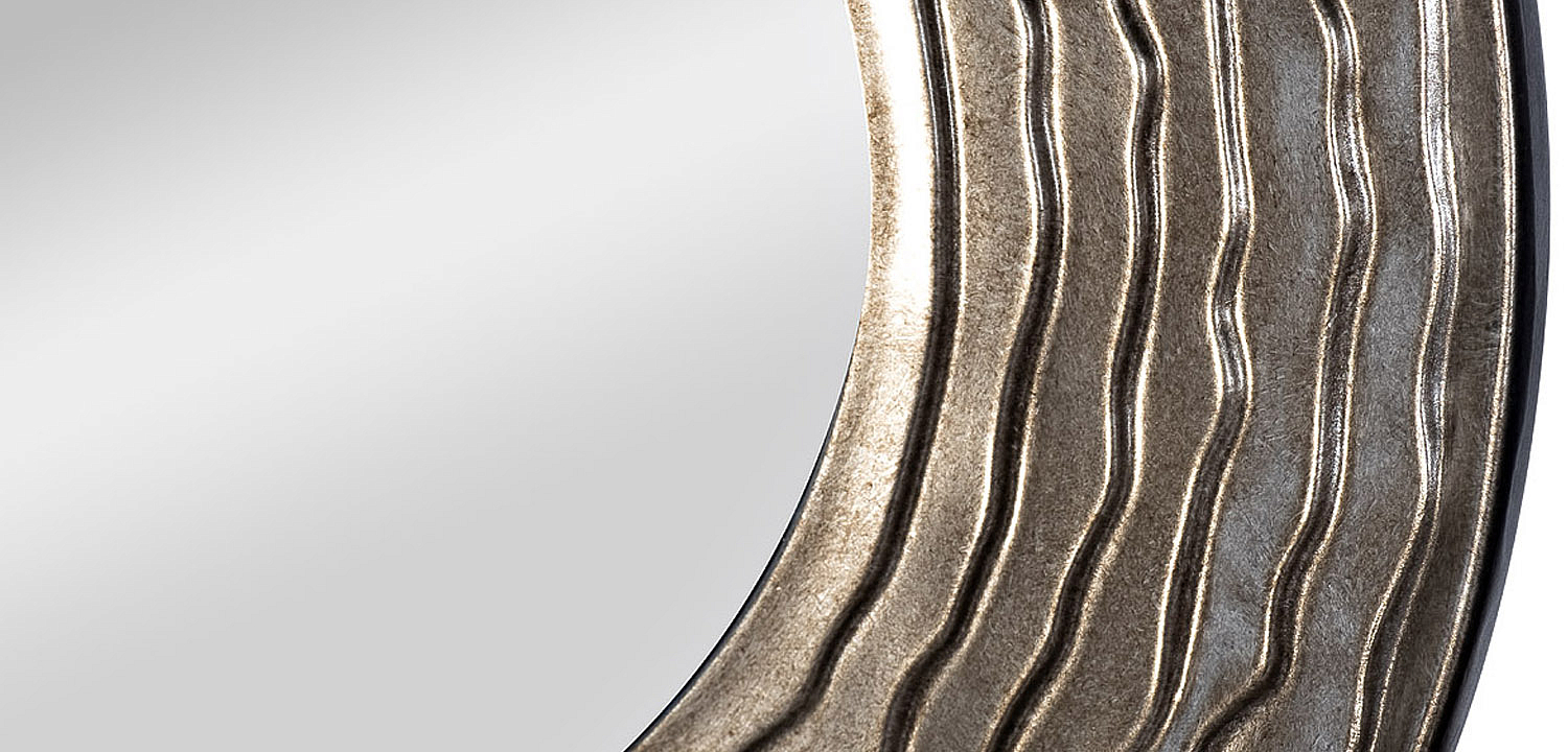 Зеркало Waves Dark Silver Oval Mirror Зеркало Waves Dark Silver Oval Mirror - Loft-Concept в Перми