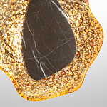 Бра с волнообразным стеклянным плафоном и вставкой из мрамора Liquid Stone варинант исполнения - 10 | Loft Concept в Перми