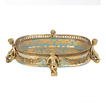 Чаша с орнаментом на ножках в виде бронзовых ангелов Eden Garden варинант исполнения - 1 | Loft Concept в Перми