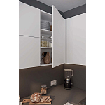 Кухонный гарнитур белый акриловый фасад Eveline White Kitchen Set варинант исполнения - 3 | Loft Concept в Перми