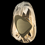 Бра овальное из стекла с золотым элементом Flow Texture  варинант исполнения - 1 | Loft Concept в Перми