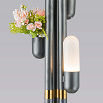 Торшер светодиодный с серым металлическим каркасом Generosity варинант исполнения - 3 | Loft Concept в Перми