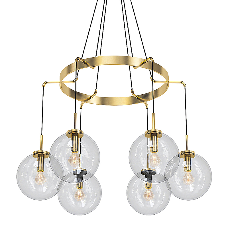 Люстра Ghiaccio Round Chandelier Antique Brass Латунь в Перми | Loft Concept 