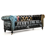 Диван в Лофт Честерфильд граффити из винтажной кожи GRAFFITI PARA Chesterfield варинант исполнения - 2 | Loft Concept в Перми