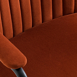 Кресло бархатное с подлокотниками на металлическом каркасе Oriel Retro Armchair варинант исполнения - 5 | Loft Concept в Перми