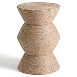 Приставной стол с отделкой из джута Juti D30 см варинант исполнения - 1 | Loft Concept в Перми