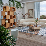 Приставной столик из массива манго Tom-tom Grey варинант исполнения - 4 | Loft Concept в Перми