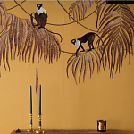 Обои с вышивкой ручной работы Étienne Original colourway on wool sateen варинант исполнения - 5 | Loft Concept в Перми