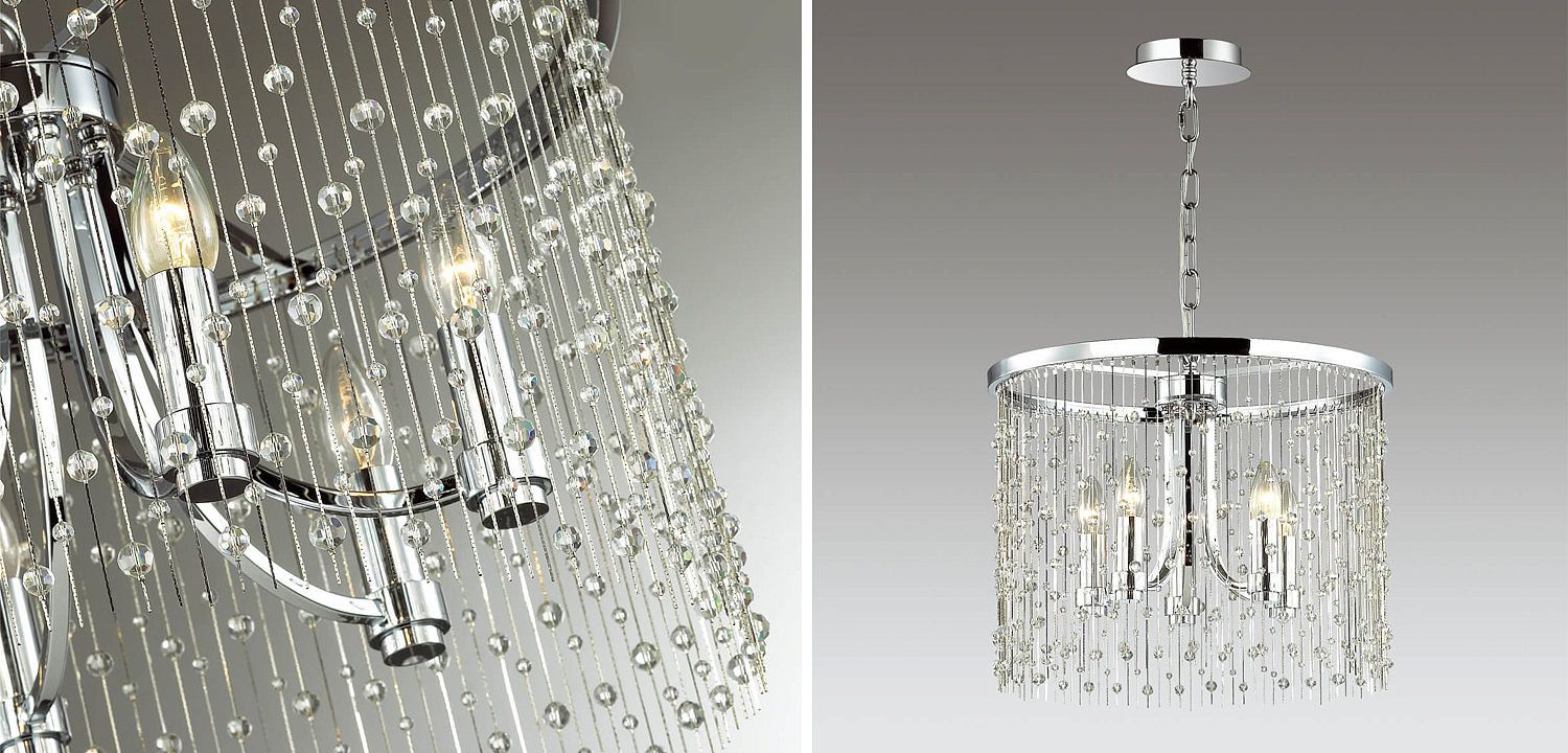 Люстра Hailstorm Rain Chandelier chrome Люстра Hailstorm Rain Chandelier chrome - Loft-Concept в Перми