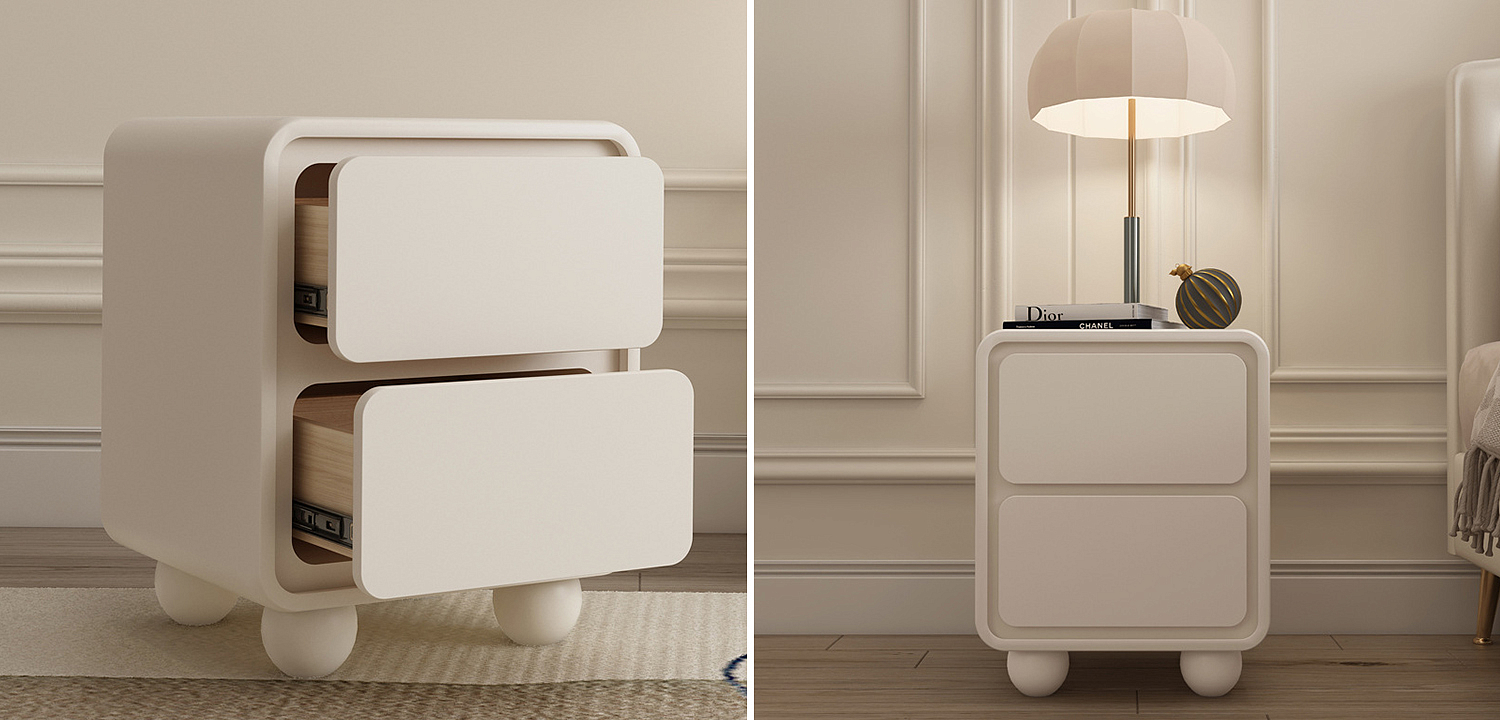 Тумба Cobb Beige Nightstand Тумба Cobb Beige Nightstand - Loft-Concept в Перми