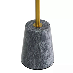 Кофейный столик круглый из мрамора серый Reliable Foundation варинант исполнения - 4 | Loft Concept в Перми