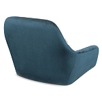 Барный стул со спинкой и подлокотниками на 4-х металлических ножках Douglas Rhombus Синий Велюр варинант исполнения - 3 | Loft Concept в Перми