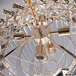 Люстра многоярусная с переплетенными металлическими элементами черного и золотого цвета и прозрачными хрустальными подвесками Empire Chandelier Crystal варинант исполнения - 10 | Loft Concept в Перми