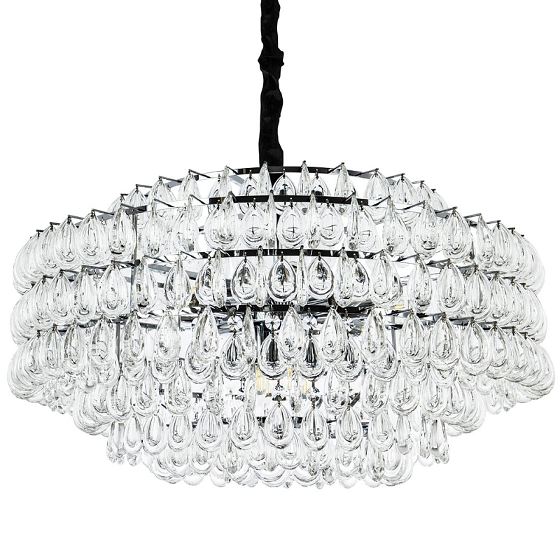 Люстра с хрустальными подвесками в виде капель Antoine Crystal Drops Chrome Chandelier 16 Хром Прозрачное Стекло Люстра с хрустальными подвесками в виде капель Antoine Crystal Drops Chrome Chandelier 16 Хром Прозрачное Стекло в Перми | Loft Concept