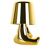 Настольная лампа фигурная золотого цвета с гладким абажуром Высота 16 см Sophia варинант исполнения - 4 | Loft Concept в Перми