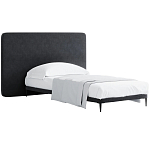 Кровать с большим мягким изголовьем Unity Grey Bed варинант исполнения - 7 | Loft Concept в Перми