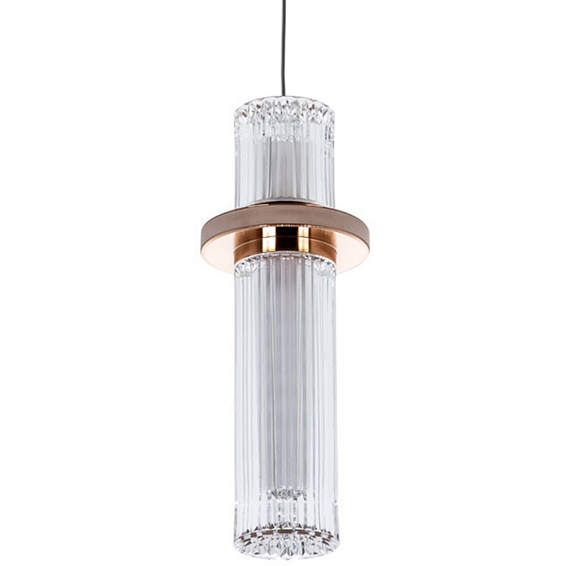 Подвесной светильник золото Odile Acrylic Tube Hanging Lamp Gold Прозрачный Глянцевое золото Подвесной светильник золото Odile Acrylic Tube Hanging Lamp Gold Прозрачный Глянцевое золото в Перми | Loft Concept