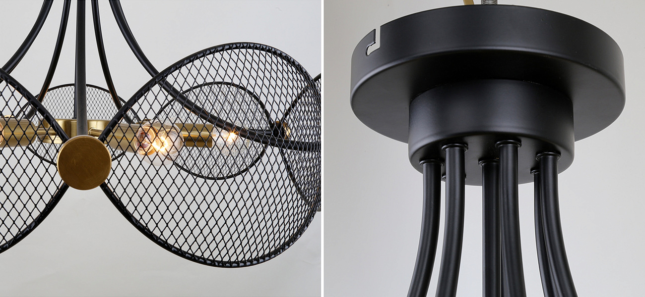 Черная люстра с латунными вставками Mosquitoes Caster Черная люстра с латунными вставками Mosquitoes Caster - Loft-Concept в Перми