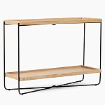 Консоль деревянной столешницей и полкой Wooden Table Top and Shelf варинант исполнения - 7 | Loft Concept в Перми