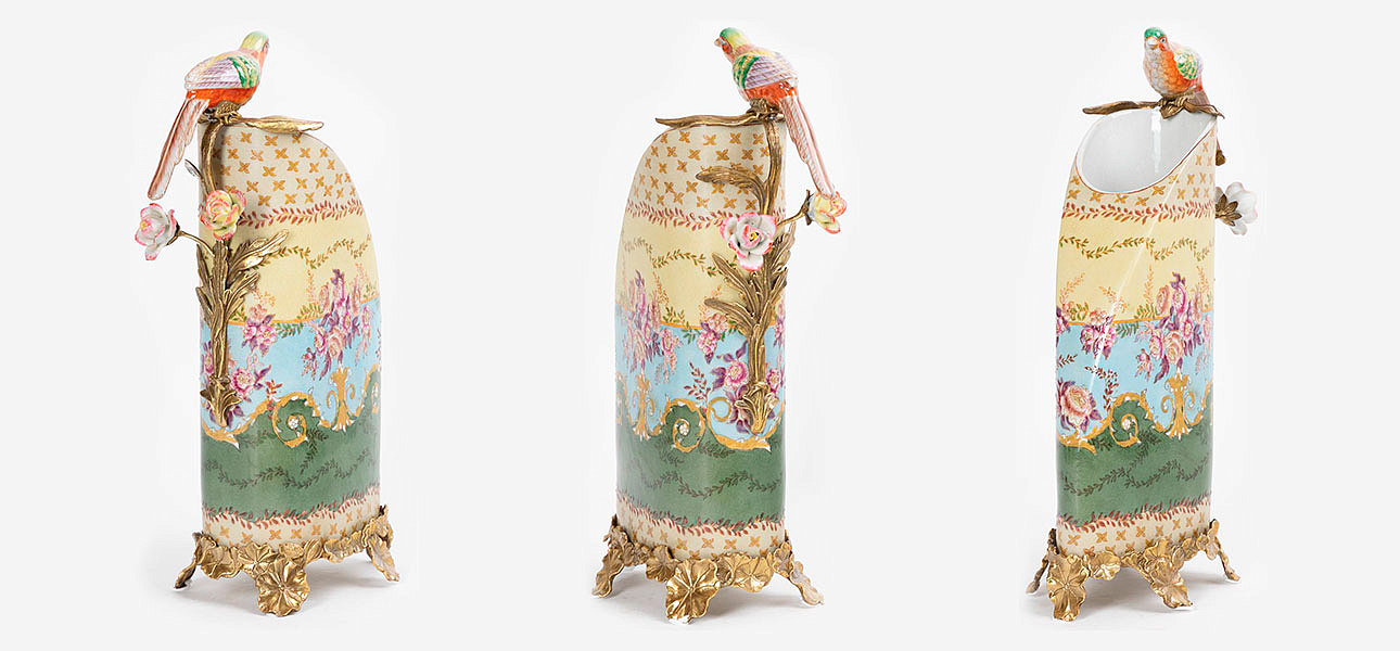 Ваза фарфоровая с фигуркой птички Print Ваза фарфоровая с фигуркой птички Print - Loft-Concept в Перми