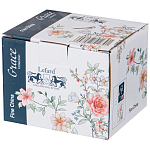 Кружка фарфоровая синяя с цветочным принтом 470 мл Flower Porcelain Collection варинант исполнения - 2 | Loft Concept в Перми