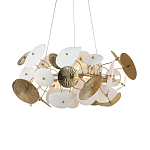 Люстра с белыми и золотистыми цветами Dahlia Flowers Lamp варинант исполнения - 2 | Loft Concept в Перми