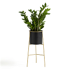 Кашпо из металла и латуни Elegance Elevated Planters черное варинант исполнения - 2 | Loft Concept в Перми
