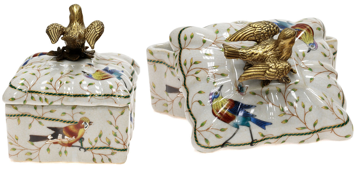 Шкатулка Bronze and Color Birds Box Square Шкатулка Bronze and Color Birds Box Square - Loft-Concept в Перми