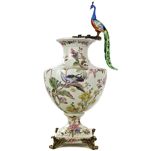 Фарфоровая ваза Peacock on Edge