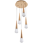 Люстра капли Acrylic Droplet Five Gold Chandelier варинант исполнения - 1 | Loft Concept в Перми