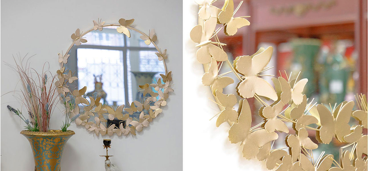 Зеркало круглое Golden Butterflies Зеркало круглое Golden Butterflies - Loft-Concept в Перми