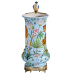 Ваза из фарфора с птицей на бронзовой ветке Garden of Eden варинант исполнения - 4 | Loft Concept в Перми