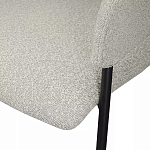 Стул мягкий с подлокотниками Chair Gray Upholstery Boucle варинант исполнения - 7 | Loft Concept в Перми