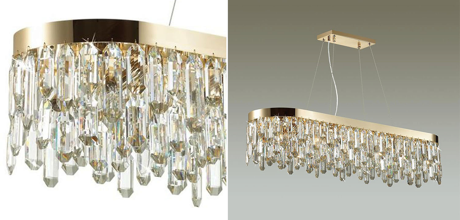Люстра Crystal Polyhedrons Linear Gold Люстра Crystal Polyhedrons Linear Gold - Loft-Concept в Перми