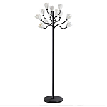 Торшер с плафонами из белых фарфоровых цветов на изогнутых ветвях Floralis варинант исполнения - 1 | Loft Concept в Перми