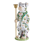 Подсвечник в виде собачки из фарфора с бронзовыми элементами Eden Garden варинант исполнения - 2 | Loft Concept в Перми