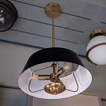 Подвесной светильник с конусовидным металлическим абажуром черного цвета Kichler варинант исполнения - 9 | Loft Concept в Перми