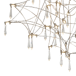 Потолочный светильник с тонким металлическим каркасом цвета хром Quasar варинант исполнения - 3 | Loft Concept в Перми