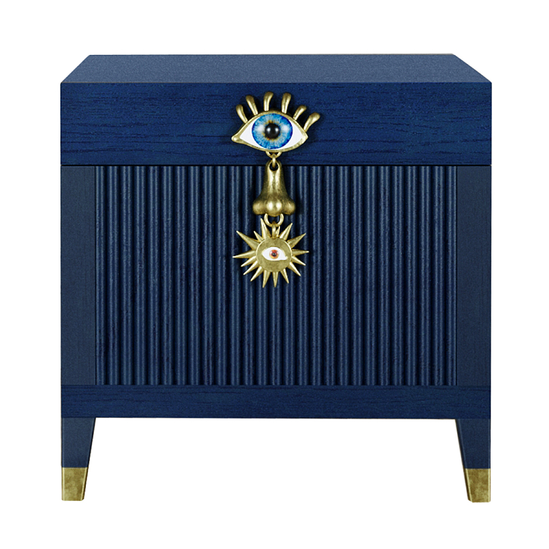 Сундук Eye Elsa Dreams Blue Синий Золотой Сундук Eye Elsa Dreams Blue Синий Золотой в Перми | Loft Concept