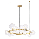 Люстра круглая подвесная с 15-ю прозрачными шарообразными плафонами из стекла Iona chandelier варинант исполнения - 2 | Loft Concept в Перми