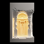 Встраиваемый в стену гипсовый светильник под покраску с колоннами и арками в античном стиле Antiquity Athena варинант исполнения - 9 | Loft Concept в Перми