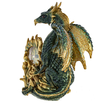 Часы в виде дракона Green Gold Dragon Clock варинант исполнения - 2 | Loft Concept в Перми