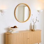 Зеркало круглое в раме из ротанга Wickerwork варинант исполнения - 4 | Loft Concept в Перми