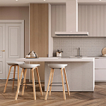 Барный стул на ножках из натурального дерева Boras White варинант исполнения - 8 | Loft Concept в Перми